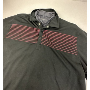 Nike Golf ‎ Dri Fit Mens Large  Black Polo Shirt 2-in-1 Long Sleeve